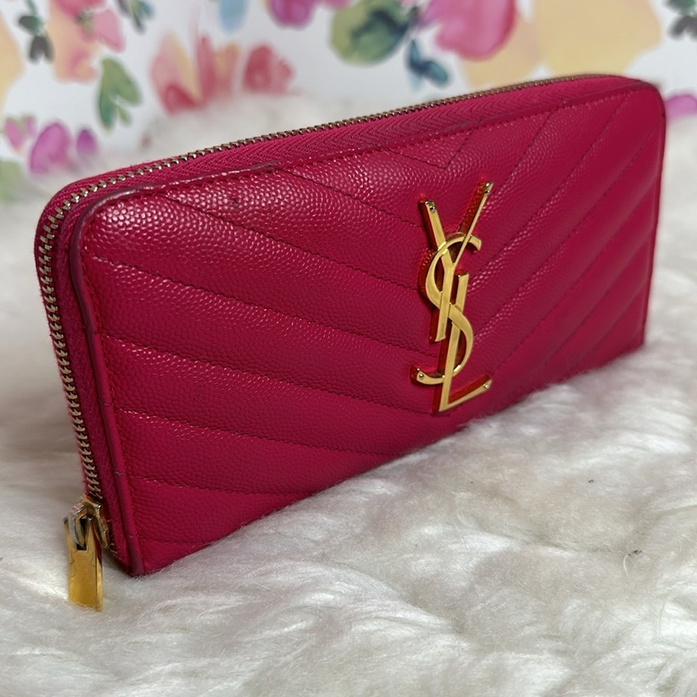 Authentic Ysl Round Zipped Long Wallet - image 3